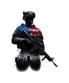 Bling Art Tribal Tattoo Instant Digital Download - American Patriot - Raven Survivor 1