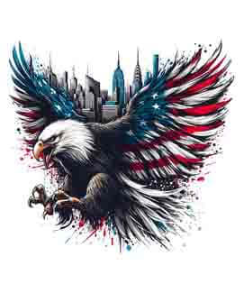 Bling Art Tribal Tattoo Instant Digital Download - New York - Eagle Bastion 1