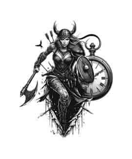 Viking Warrior Shield Maiden - Power - Instant Digital Download