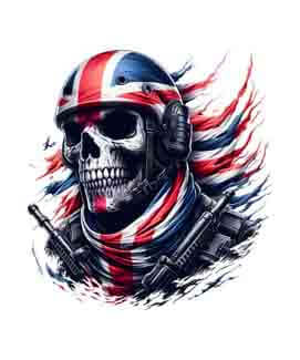 Bling Art Tribal Tattoo Instant Digital Download - British Patriot Soldier -Tanker 1