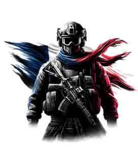 Bling Art Tribal Tattoo Instant Digital Download - French Patriot - Nation Sentinel 1
