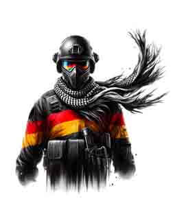 Bling Art Tribal Tattoo Instant Digital Download - German Patriot - Unyielding 1