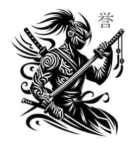 Japanese Samurai Ninja - Instant Digital Download