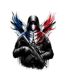 Bling Art Tribal Tattoo Instant Digital Download - French Patriot - Guard 1