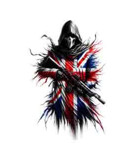 Bling Art Tribal Tattoo Instant Digital Download - British Patriot - Unwavering Shield 1
