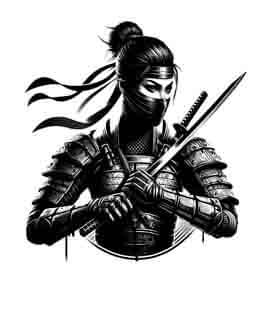 Samurai Ninja Woman - Instant Digital Download