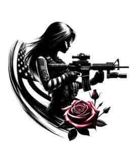 Bling Art Tribal Tattoo Instant Digital Download - American Patriot - Rose Vanguard 1