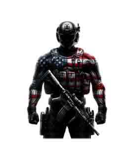 Bling Art Tribal Tattoo Instant Digital Download - American Patriot - Raven Silent Vigil 1