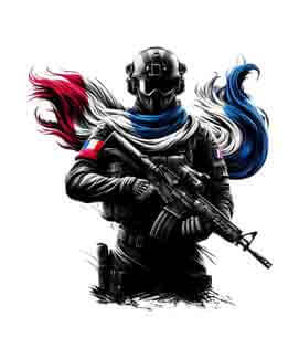 Bling Art Tribal Tattoo Instant Digital Download - French Patriot - Nation Ranger 1