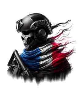 Bling Art Tribal Tattoo Instant Digital Download - French Patriot - Envoy of Solidarity 1