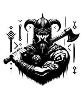 Bling Art Tribal Tattoo Instant Digital Download - Viking - Norse Warrior 1