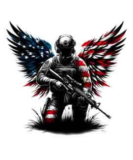 Bling Art Tribal Tattoo Instant Digital Download - American Patriot - Eagle Wings of Glory 1
