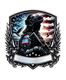 Bling Art Tribal Tattoo Instant Digital Download - American Patriot - Emblem Renown 1