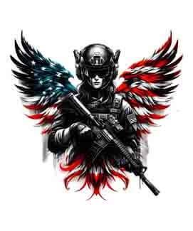 Bling Art Tribal Tattoo Instant Digital Download - American Patriot - Phoenix Eagle Shield 1