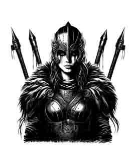 Viking Warrior Shield Maiden - Unorthodox - Instant Digital Download