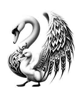 Swan Family - Instant Digital Download