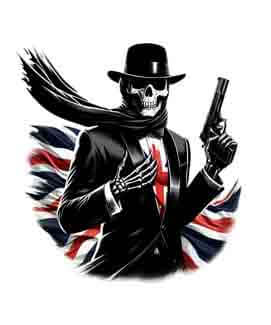 Bling Art Tribal Tattoo Instant Digital Download - British Patriot - Gentleman's Gambit 1
