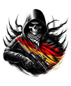 Bling Art Tribal Tattoo Instant Digital Download - German Patriot - Masked Vigil 1