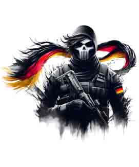 Bling Art Tribal Tattoo Instant Digital Download - German Patriot - Reaper Stride 1