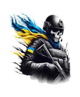 Bling Art Tribal Tattoo Instant Digital Download - Ukrainian Patriot - Focused 1