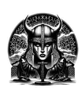 Viking Warrior Shield Maiden - Oracle - Instant Digital Download