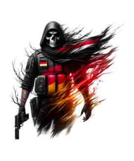 Bling Art Tribal Tattoo Instant Digital Download - German Patriot - Smouldering Bravery 1