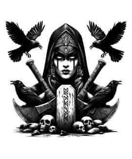 Viking Warrior Shield Maiden Valkyrie - Instant Digital Download