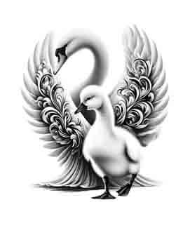 Swan Family - Instant Digital Download