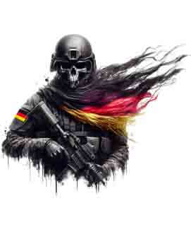 Bling Art Tribal Tattoo Instant Digital Download - German Patriot - Focused 1
