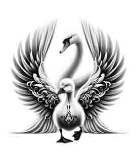 Swan Family - Instant Digital Download