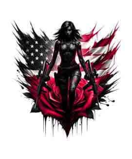 Bling Art Tribal Tattoo Instant Digital Download - American Patriot - Rose Vigilante 1