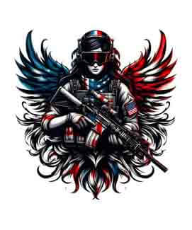 Bling Art Tribal Tattoo Instant Digital Download - American Patriot - Phoenix Eagle Watch 1