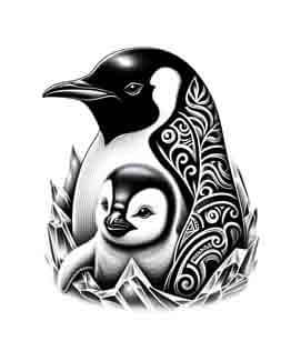 Penguin Family - Instant Digital Download