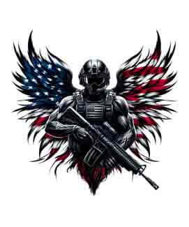 Bling Art Tribal Tattoo Instant Digital Download - American Patriot - Eagle Mighty Aviator 1