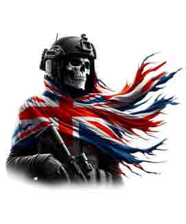 Bling Art Tribal Tattoo Instant Digital Download - British Patriot Soldier - Service 1