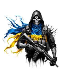 Bling Art Tribal Tattoo Instant Digital Download - Ukrainian Patriot - Conqueror 1