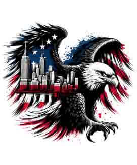 Bling Art Tribal Tattoo Instant Digital Download - New York - Eagle Sentinel 1