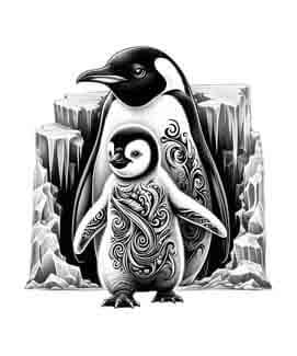 Penguin Family - Instant Digital Download