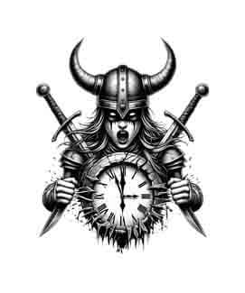 Viking Warrior Shield Maiden - Timekeeper - Instant Digital Download