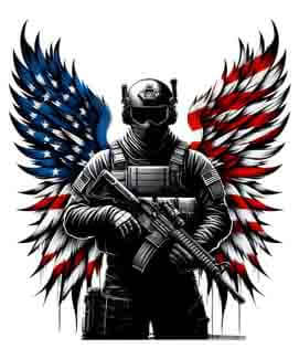 Bling Art Tribal Tattoo Instant Digital Download - American Patriot - Merit 1