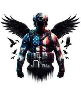 American Patriot Raven - Darkened Duty - Instant Digital Download