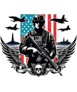 Bling Art Tribal Tattoo Instant Digital Download - American Patriot - Emblem Tribute 1