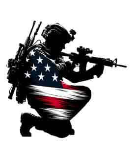 Bling Art Tribal Tattoo Instant Digital Download - American Patriot - Infantry 1