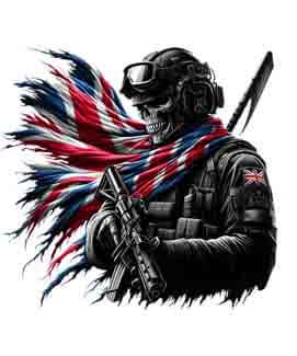 Bling Art Tribal Tattoo Instant Digital Download - British Patriot Soldier -Eternal Commander 1