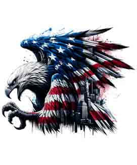Bling Art Tribal Tattoo Instant Digital Download - New York - Eagle Aviator 1