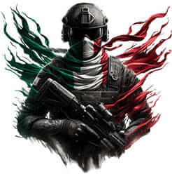 Bling Art Tribal Tattoo Instant Digital Download - Italian Patriot - Bravery and Valor 1