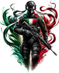 Bling Art Tribal Tattoo Instant Digital Download - Italian Patriot - Valor 1