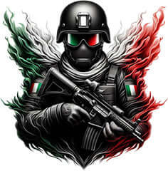 Bling Art Tribal Tattoo Instant Digital Download - Italian Patriot - Daring 1