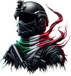 Bling Art Tribal Tattoo Instant Digital Download - Italian Patriot - Distinguished 1
