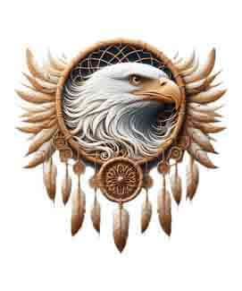 Bling Art Tribal Tattoo Instant Digital Download - Dreamcatcher - Eagle Bastion 1